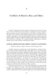 3 Conflicts Of Interest Bias And Ethics Environmental Health Sciences Decision Making Risk Management Evidence And Ethics Workshop Summary The National Academies Press