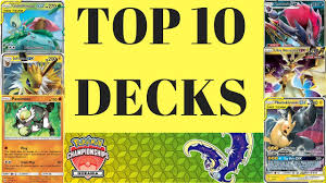 Now it's time to print the page with a color printer, to carefully cut your card and to glue it on the back of a real pokémon card (a doubles card that you can sacrifice). Top 10 Decks In Standard With Decklists Pokemon Tcg Youtube