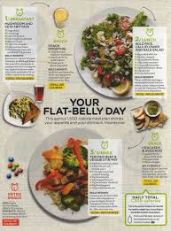 Healthy Flat Belly Meal Plan Flat Belly Diet Health Magazine Recipes Flat Belly Foods