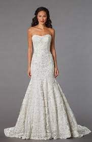 Danielle Caprese Strapless Mermaid Gown In Beaded Lace Wedding Dresses Strapless Wedding Dresses Trendy Wedding Dresses