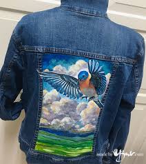 Learn how to use fabric paint to do paintings on cloth to. Testing Acrylic Fabric Paints On Denim Made By Barb Surprising Result