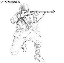 Как нарисовать советского солдата | DRAWINGFORALL.RU