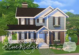 Sims 4 sims 3 sims 2 sims 1 artists. Blue Ridge Family House This Is A Great Home For Larger Sim Families It Comes With 5 Bedrooms 3 Ba Sims 4 Family House Sims 4 House Plans Sims 4 House Design