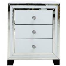 Check spelling or type a new query. Savona White Mirrored Bedside 3 Drawer Venetian Glass Furniture