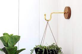 wall hook for hanging planter indoor or outdoor solid brass etsy in 2021 planters plant hanger holder pendant light