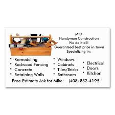 Mjd Handy Man Business Card Zazzle Com Construction Business Cards Construction Business Handyman Business