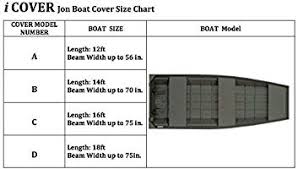 Icover Jon Boat Cover Water Proof Heavy Duty Trailerable