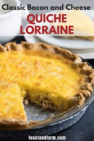 Quiche Lorraine With Bacon And Cheese Recipe Quiche Lorraine Recipes Food