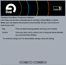 If the codes don't seem to work: Unlocking Live 5