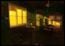 Detective S Office By Etwoo On Deviantart Environment Concept Art Cinematic Lighting Scene Design