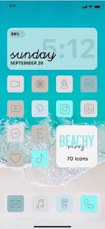 Beach Ios Icon Pack Aesthetic Iphone Ios 14 Pastels Custom Etsy In 2020 Iphone App Design Homescreen Iphone Icon