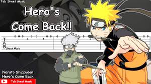 Naruto Shippuden Op 1 Hero S Come Back Guitar Tutorial Youtube