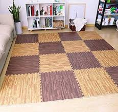 Amazon Com Sorbus Wood Floor Mats Foam Interlocking Wood Mats Each Tile Measures 4 Square Feet 3 8 Inch Foam Floor Tiles Foam Flooring Interlocking Flooring