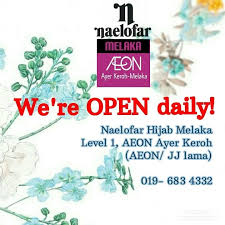 ما هو وقت الصلاة اليوم ayer keroh؟ ستبدأ أوقات الصلاة اليوم ayer keroh عند 05:30 (شروق الشمس) وتنتهي عند 20:26 (صلاة العشاء). Naelofar Hijab Melaka Home Facebook