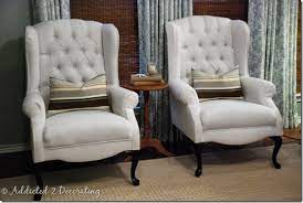 reupholstered wingback chairs addicted 2 decorating