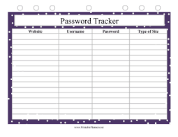 Large Print Password Tracker Password Tracker Password Keeper Printable Domain Name Ideas