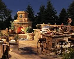 Outdoor Kitchen With Fireplaces And Furniture Design Ideas Creative Fireplaces Design Idea Outdoor Fireplace Designs Outdoor Fireplace Outdoor Kitchen Design