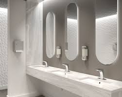 Here are a few commercial bathroom layout ideas and tips for you to consider in order to bring finding new and inventive commercial bathroom designscan help boost your restroom's appeal. 3 Ideas For Versatile And Lasting Public Restrooms And Showers Symmons