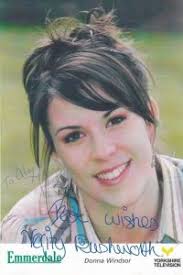 Donna Windsor in Emmerdale Farm Signed Cast Card Photo