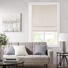 Fold several pleats in floral fabric. Home Essence Paxton Beige Polyester Room Darkening Roman Shades 0 13 X 27 00 Walmart Com Walmart Com