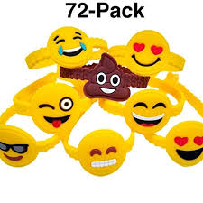 ohill 72pcs emoji bracelets emoticons