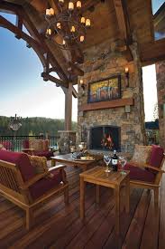 Covered Deck Voguehome Org Outdoor Fireplace Designs Fireplace Design Rustic House