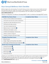 Each blue cross blue shield plan is a little bit different. Annual Wellness Checklist Blue Cross And Blue Shield Of Texas