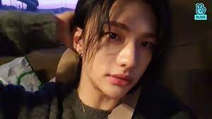 Hyunjin Black Hair In 2021 Black Hair Hyunjin Black Hair Long Black Hair