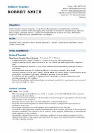 Even if you have a cv that has. Retired Teacher Resume Samples Qwikresume