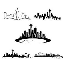 Business travel and tourism concept with place for text. Seattle Skyline Washington Svg Cuttable Design Seattle Skyline Tattoo Skyline Tattoo Seattle Tattoo