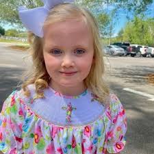 Girls Smocked Cross Bishop Dress- Amazing Grace Floral Rose With Smocked  Crosses Church Christ Outfit Bunny