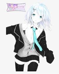 This tag is automatically added to images. Blue Hair Anime Girl Png Anime Girl With Light Blue Hair Transparent Png Transparent Png Image Pngitem