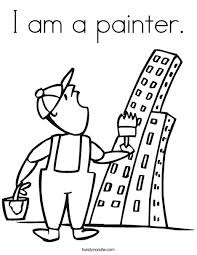 Color online with this game to color buildings coloring pages and you will be able to share and to create your own gallery online. I Am A Painter Coloring Page Twisty Noodle
