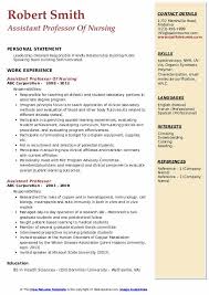 assistant professor resume samples