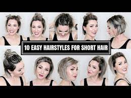 10 Easy Hairstyles For Short Hair Chloe Brown Youtube 2 3 Short Hair Styles Easy Really Short Hair Easy Hairstyles