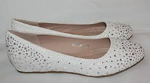 Scarpe da sposa in pizzo 4228 prodotti in. Ballerina Decollete Scarpe Da Sposa Bianco In Pizzo Piccola Suola A Zeppa Eur 12 08 Picclick It