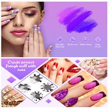4 Pieces Stainless Steel Edge Trimmer French Smile Line Manicure Tool Set,  French Nails Stencil, Edge Cutter Metal Stencil Cutter, for Acrylic UV ...