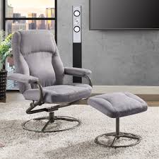 Shop hundreds of recliner chairs with ottoman deals at once. Mainstays Plush Pillowed Recliner Swivel Chair And Ottoman Set In Gray Walmart Com Walmart Com