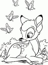 Bambi Coloring Pages For Kids In 2020 Deer Coloring Pages Cute Coloring Pages Disney Coloring Pages