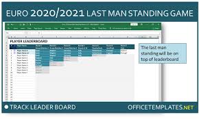 Only the matches of the national team of russia. Euro 2020 2021 Last Man Standing Game Officetemplates Net