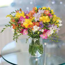 Pin By Ralitsa S On Freesias Flower Table Decorations Freesia Bouquet Flowers Delivered