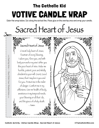 Free printable catholic votive candle wrap coloring page sacred heart of jesus. Votive Candle Wraps Download Pack Thecatholickid Com