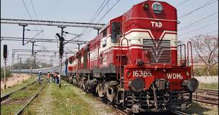 Red Green And Blue Indian Railway Train Train Photography Indian Railways