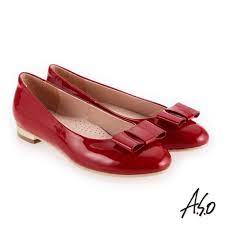 A.S.O 個性都會高質感奢華鏡面平底鞋正紅| Yahoo奇摩購物中心