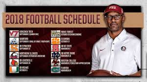 fsu announces 2018 football schedule