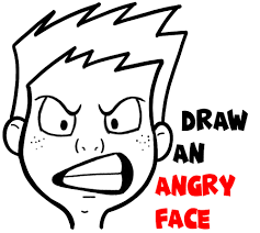 How To Draw Cartoon Facial Expressions : Angry, Furious, Mad - How To Draw  Step By Step Drawing Tutorials