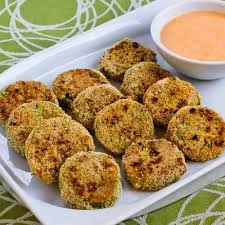 Oven Fried Green Tomatoes With Sriracha Ranch Dipping Sauce Kalyn S Kitchen Recipe Fries In The Oven Recipes Baked Green Tomatoes