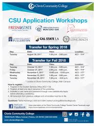 Don T Miss These Upcoming Csu Application Workshops Register In The Student Service Offi Student Services Student Activities Student Services Office