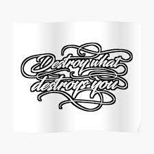 No love for my enemies chicano tattoos lettering, tattoo lettering styles,. Tattoo Lettering Posters Redbubble