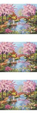 Paint By Numbers Kits 10900 Dimensions Japanese Garden Paint By Number Kit Buy It Now Only 27 04 On Garden Painting Paint By Number Kits Japanese Garden